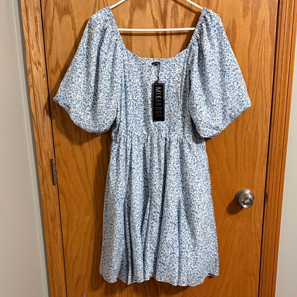 Mikarose Blue Floral Dress